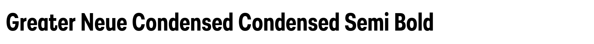 Greater Neue Condensed Condensed Semi Bold image